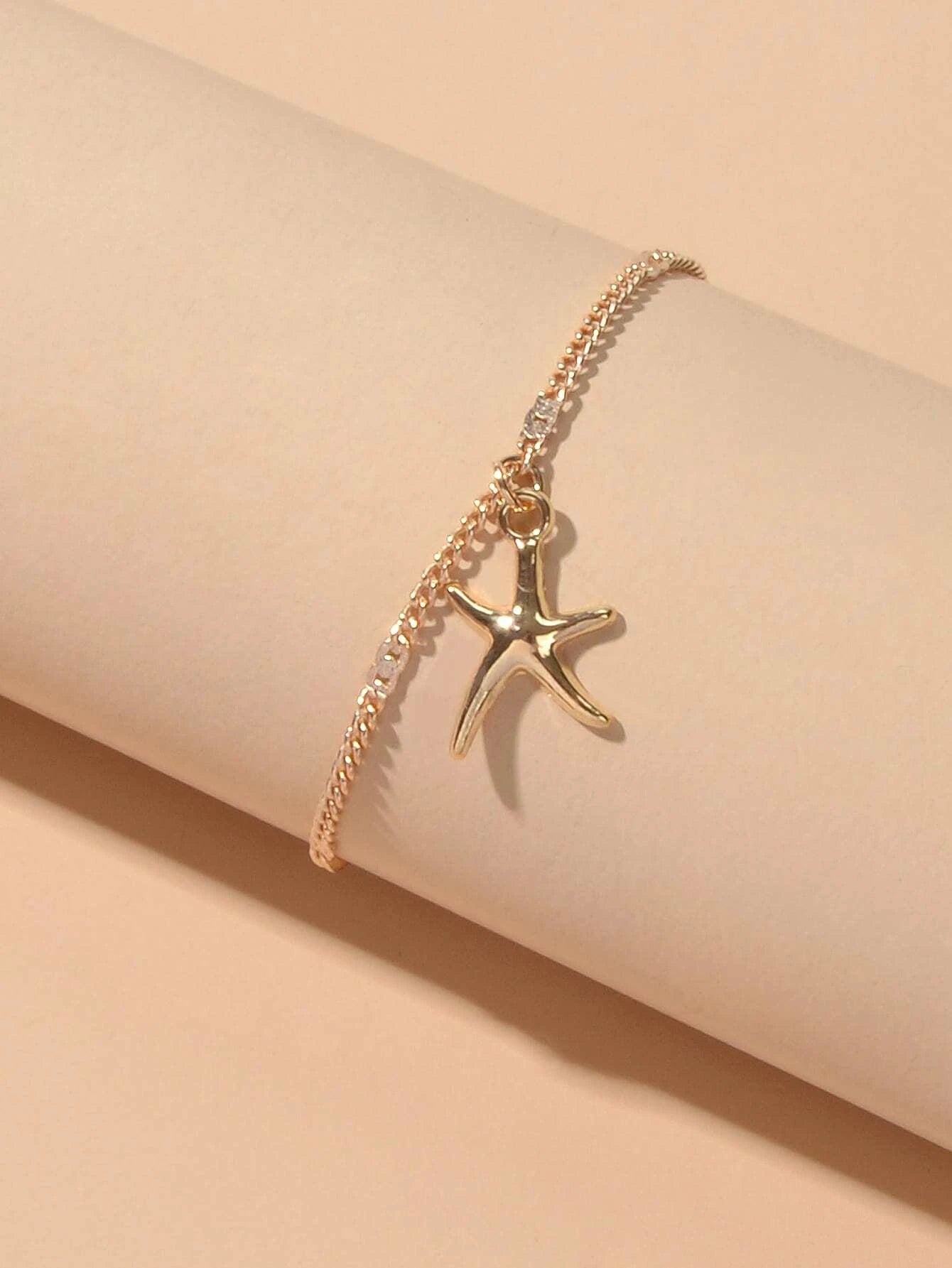 1 pc Silver Gold Starfish Charm Anklet Boho Beach Bracelet Foot Chain Jewellery