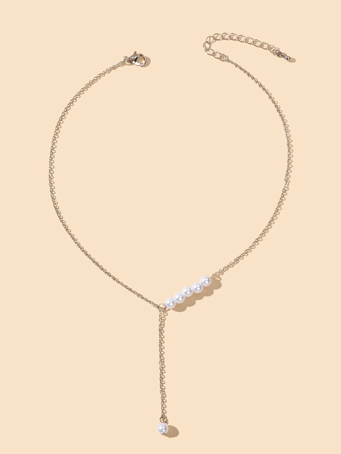 Luxurious jewellery Pearl Gold Silver Chain Y Shape Pendant Necklace Accessories
