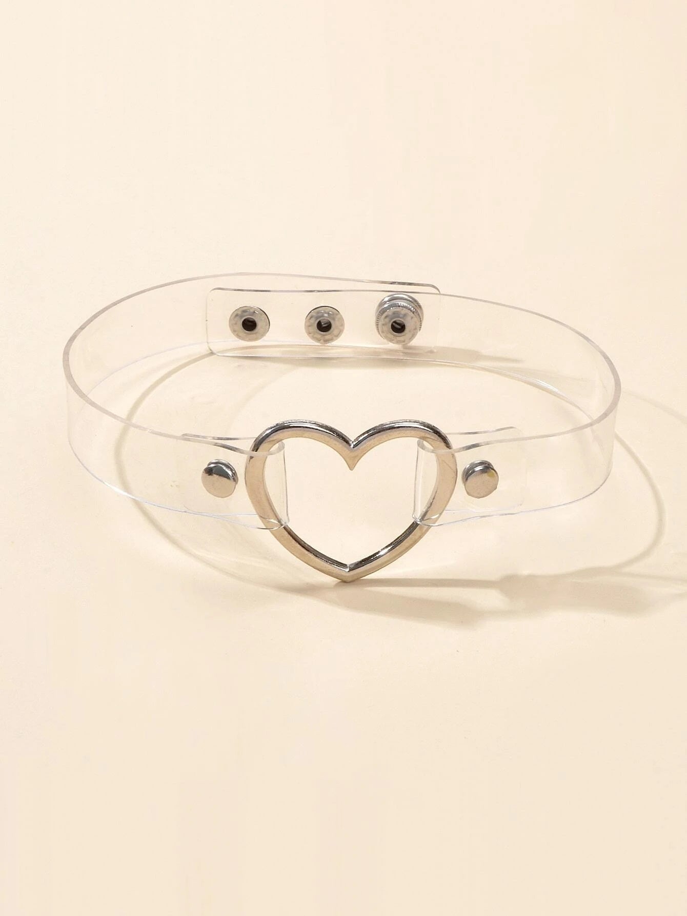 Punk Gothic Leather Love Heart Choker Collar Buckle Necklace Teens Stunning Gift