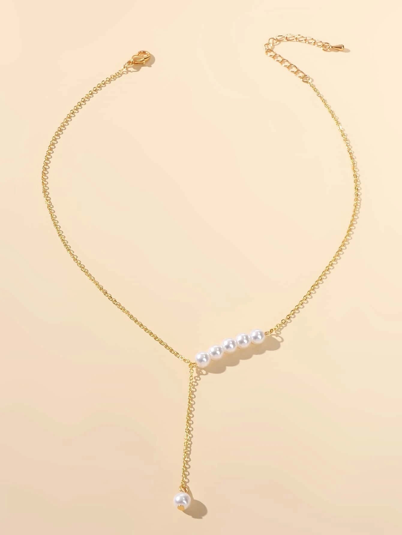 Luxurious jewellery Pearl Gold Silver Chain Y Shape Pendant Necklace Accessories