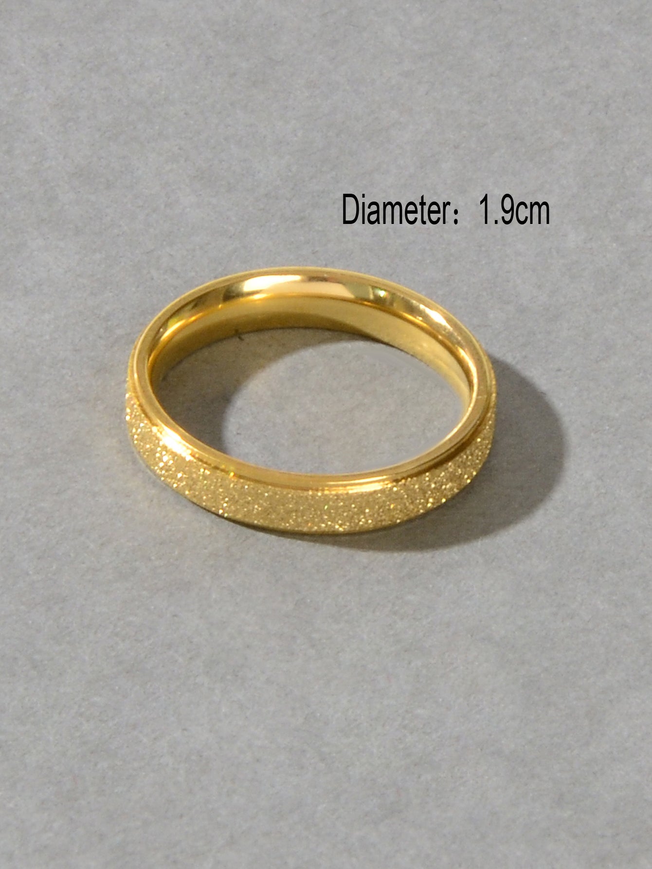 Anniversary Wedding Jewellery Stainless Steel Gold Silver Ring Women Finger Band