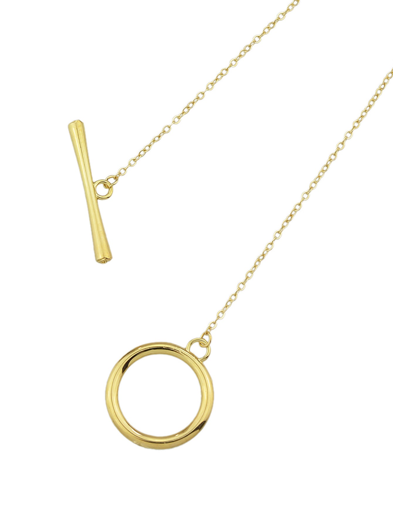 Minimalist Gold Silver Chain Bar Circle 90s Choker Necklace Collar Accessories