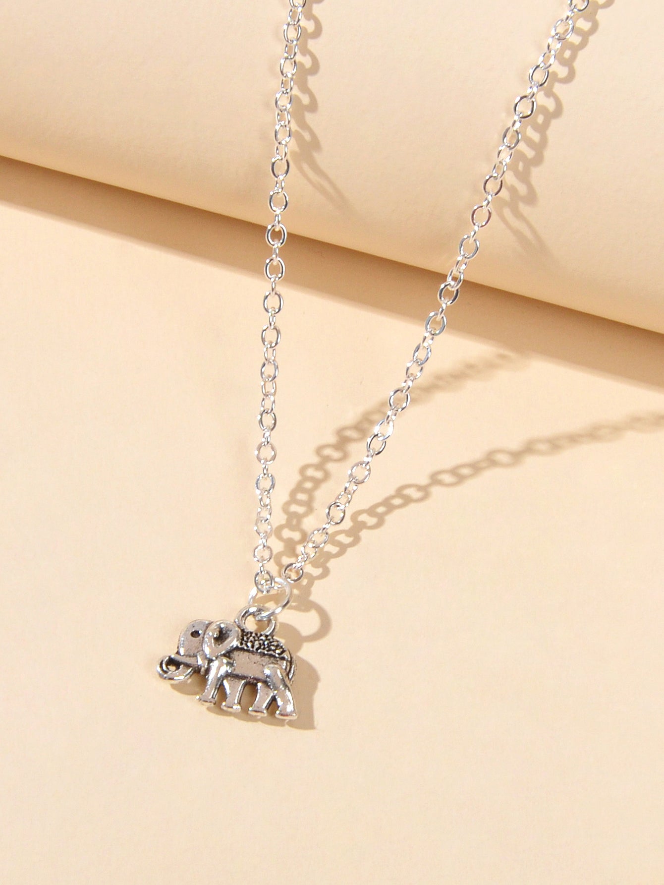 Ethnic Tribal Jewellery Antique Silver Chain Boho Chic Elephant Pendant Necklace