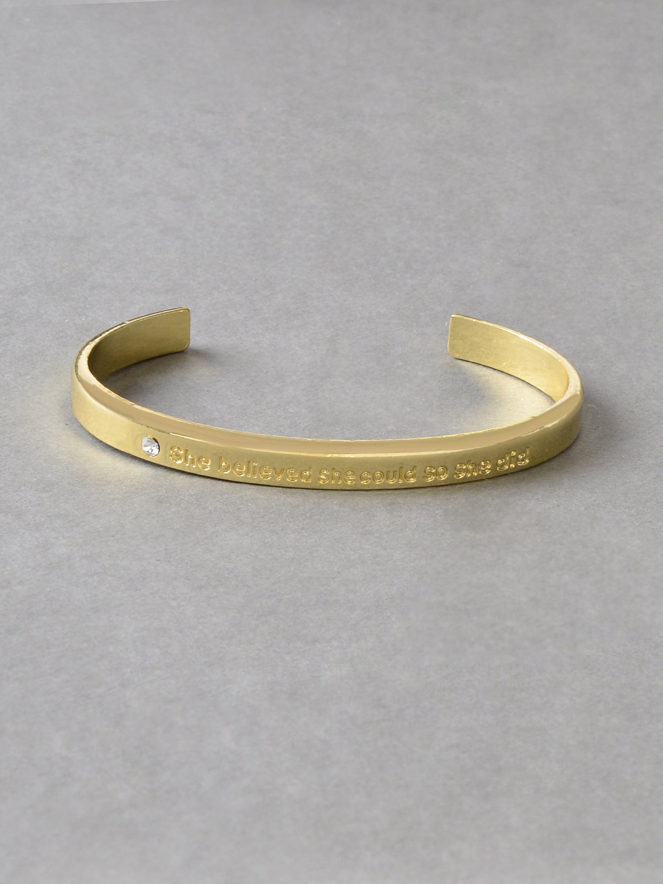 Believed Letter Decoration Gold Silver Plated Open Cuff Bangle Wrist Jewellery