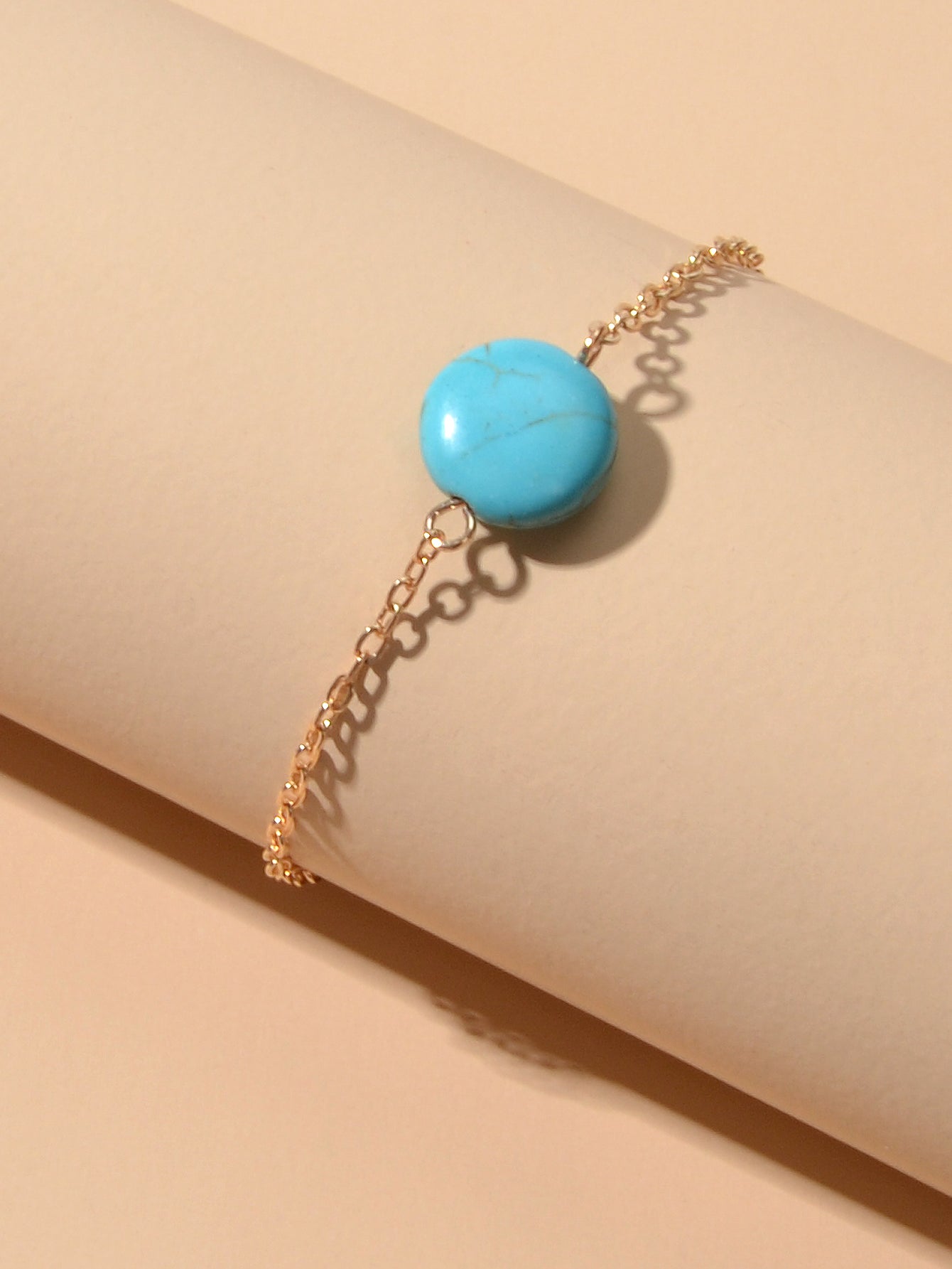 Indian Ethnic Jewelry Gold Silver Chain Turquoise Bracelet Bohemian Accessories