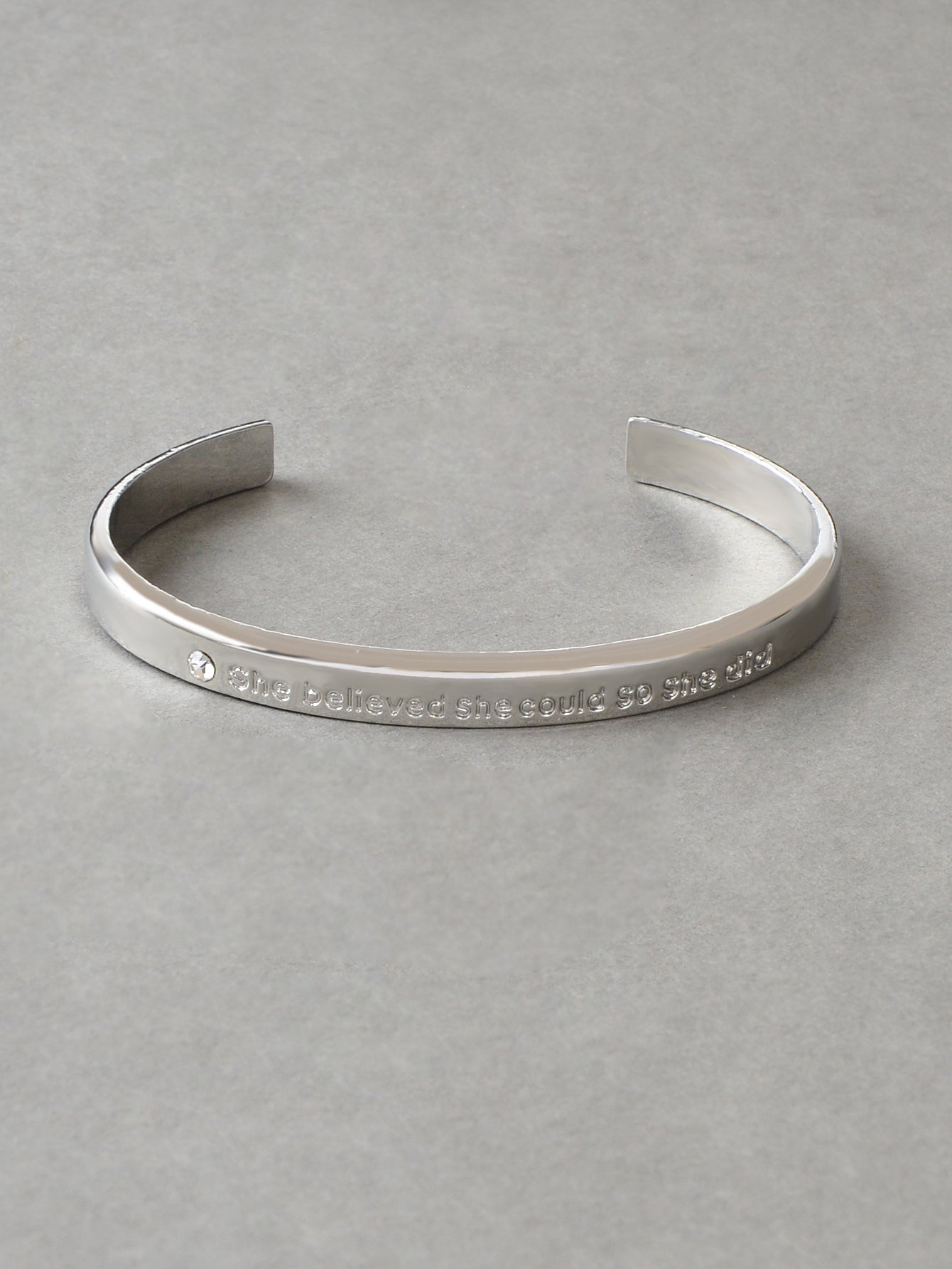 Believed Letter Decoration Gold Silver Plated Open Cuff Bangle Wrist Jewellery