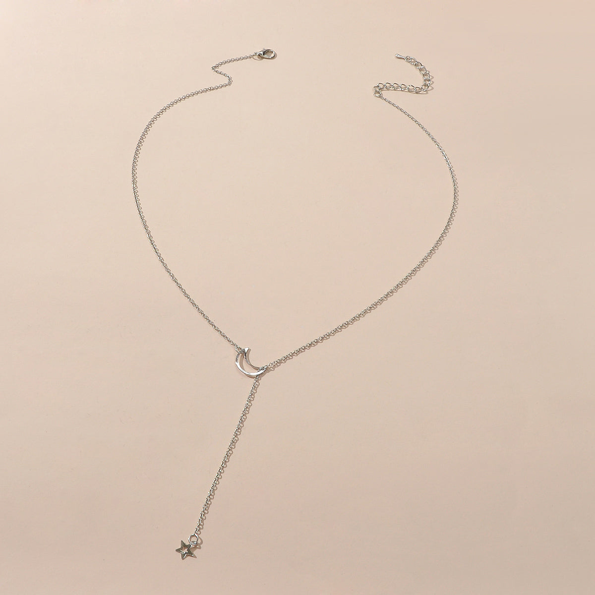 Dangle Y Lariat Crescent Moon Star Drop Charm Necklace Women's Choker Party Gift
