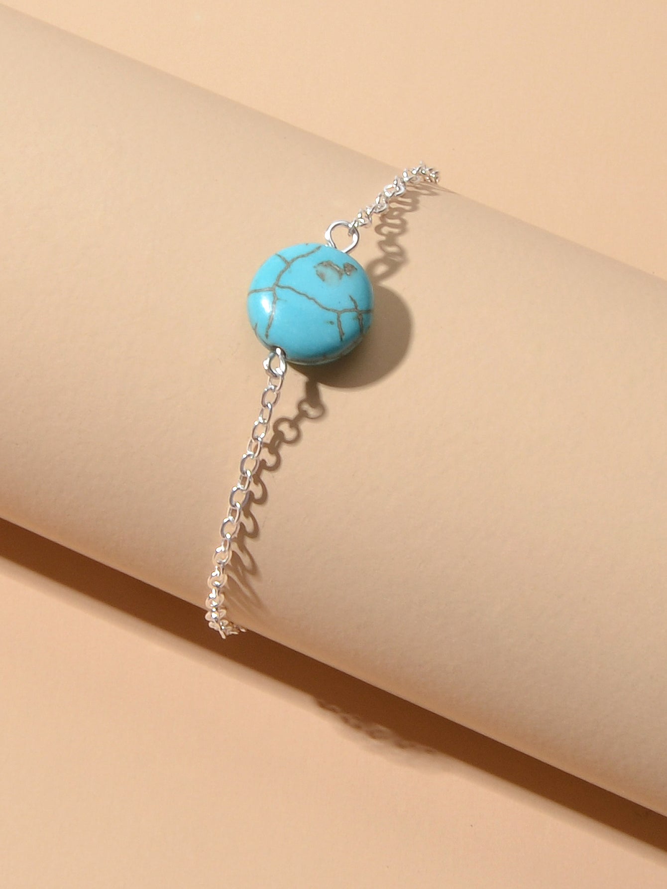 Indian Ethnic Jewelry Gold Silver Chain Turquoise Bracelet Bohemian Accessories