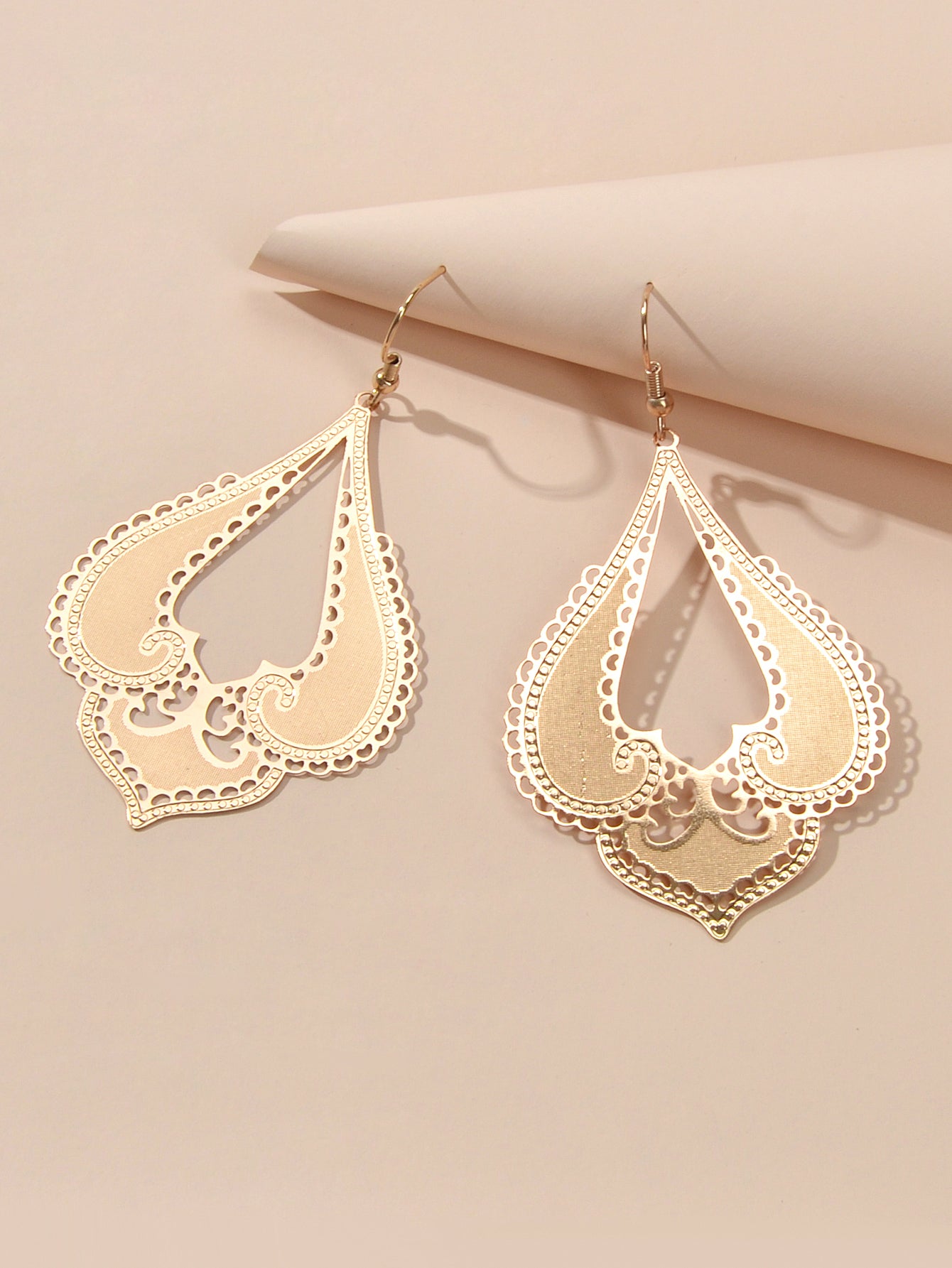 Retro Jewelry Gold Geometric Drop Chandelier Earring Wholesale Price Accessories