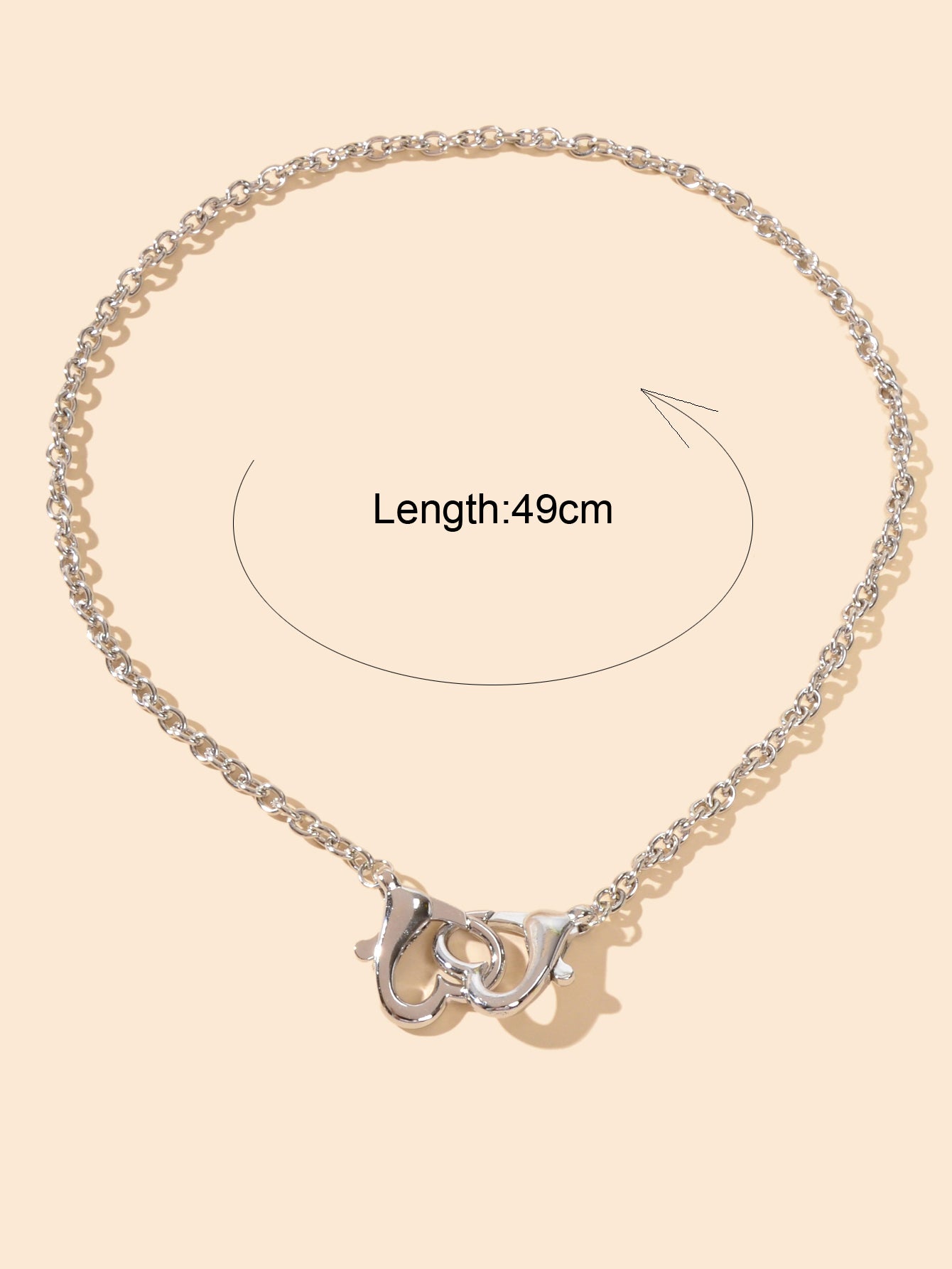 Party Decoration Women Silver Lock Heart Charm Necklace Teens Girl Trendy Collar