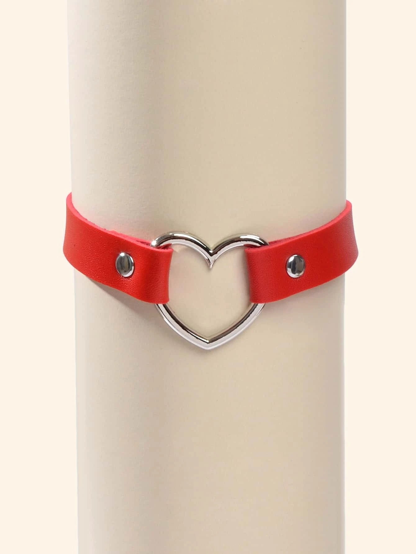 Punk Gothic Leather Love Heart Choker Collar Buckle Necklace Teens Stunning Gift