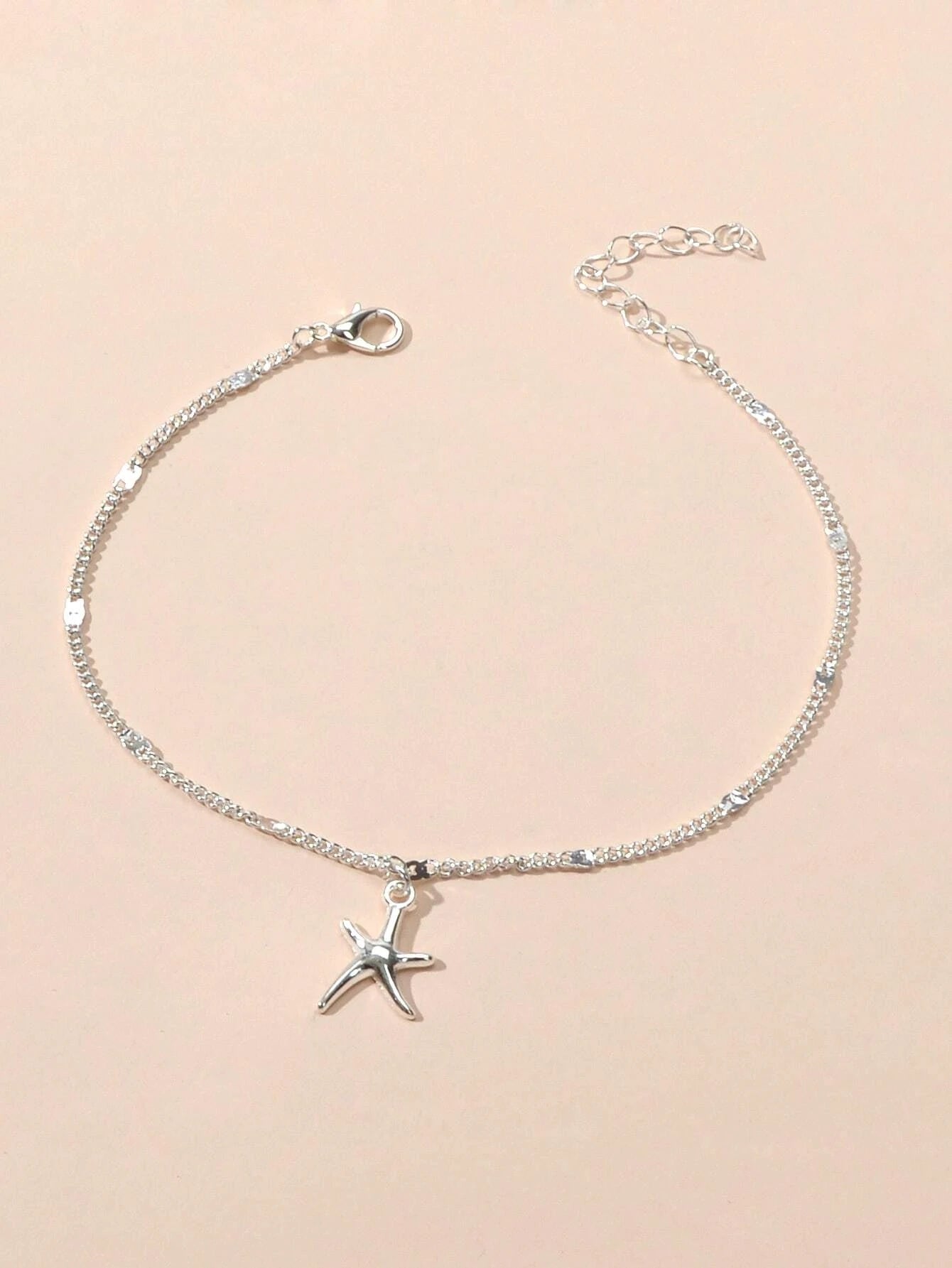 2pcs Fashion Foot Beach Jewellery Silver Chain Tassel Starfish Charm Anklet Gift