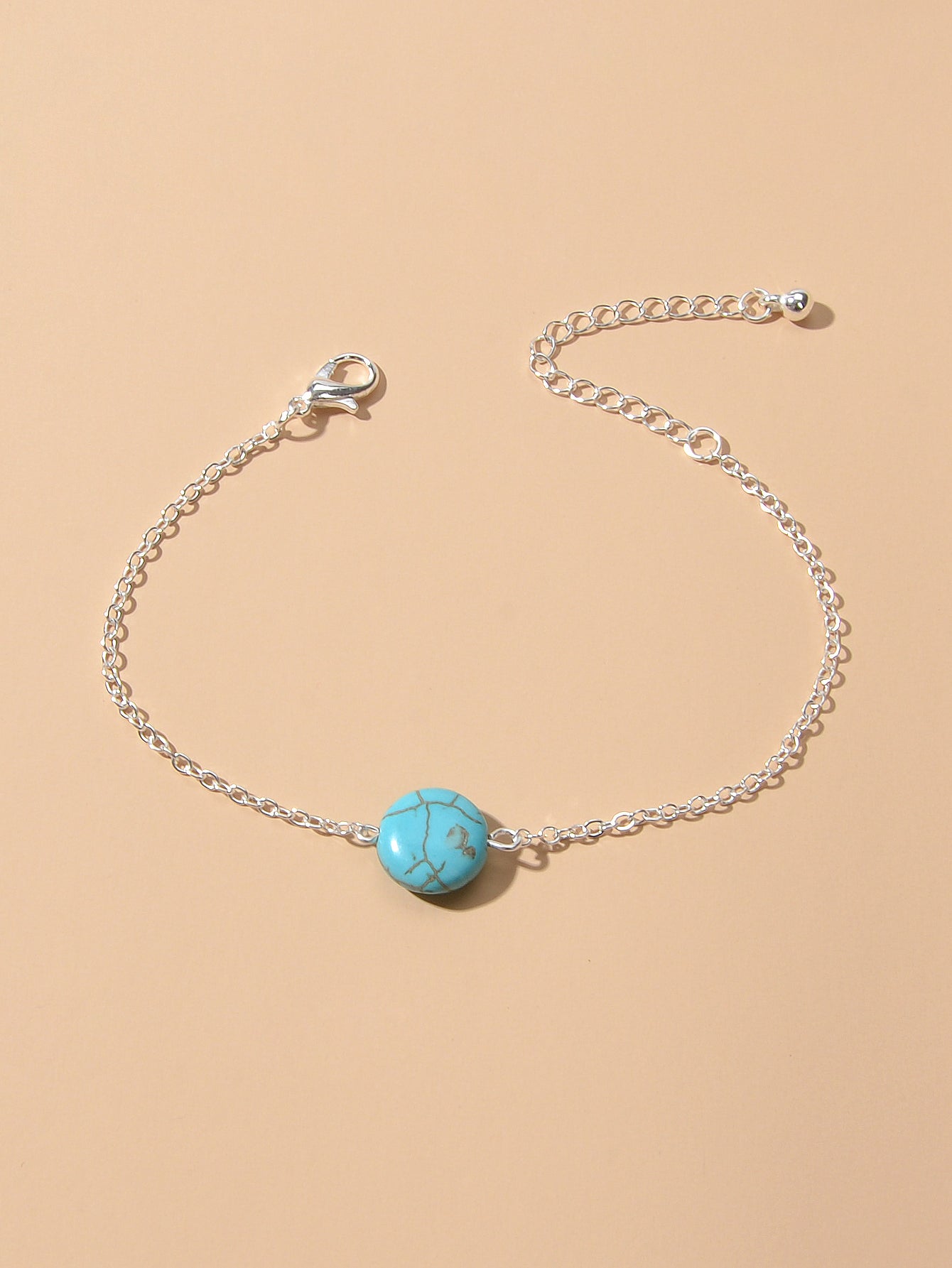 Indian Ethnic Jewelry Gold Silver Chain Turquoise Bracelet Bohemian Accessories