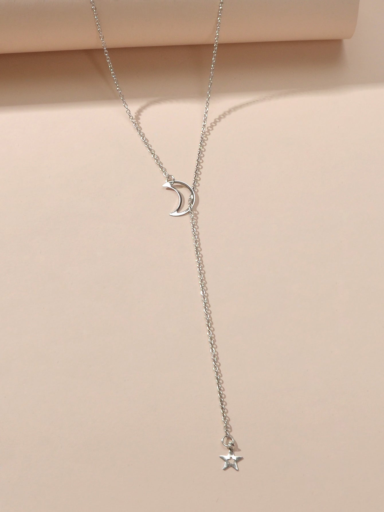 Dangle Y Lariat Crescent Moon Star Drop Charm Necklace Women's Choker Party Gift