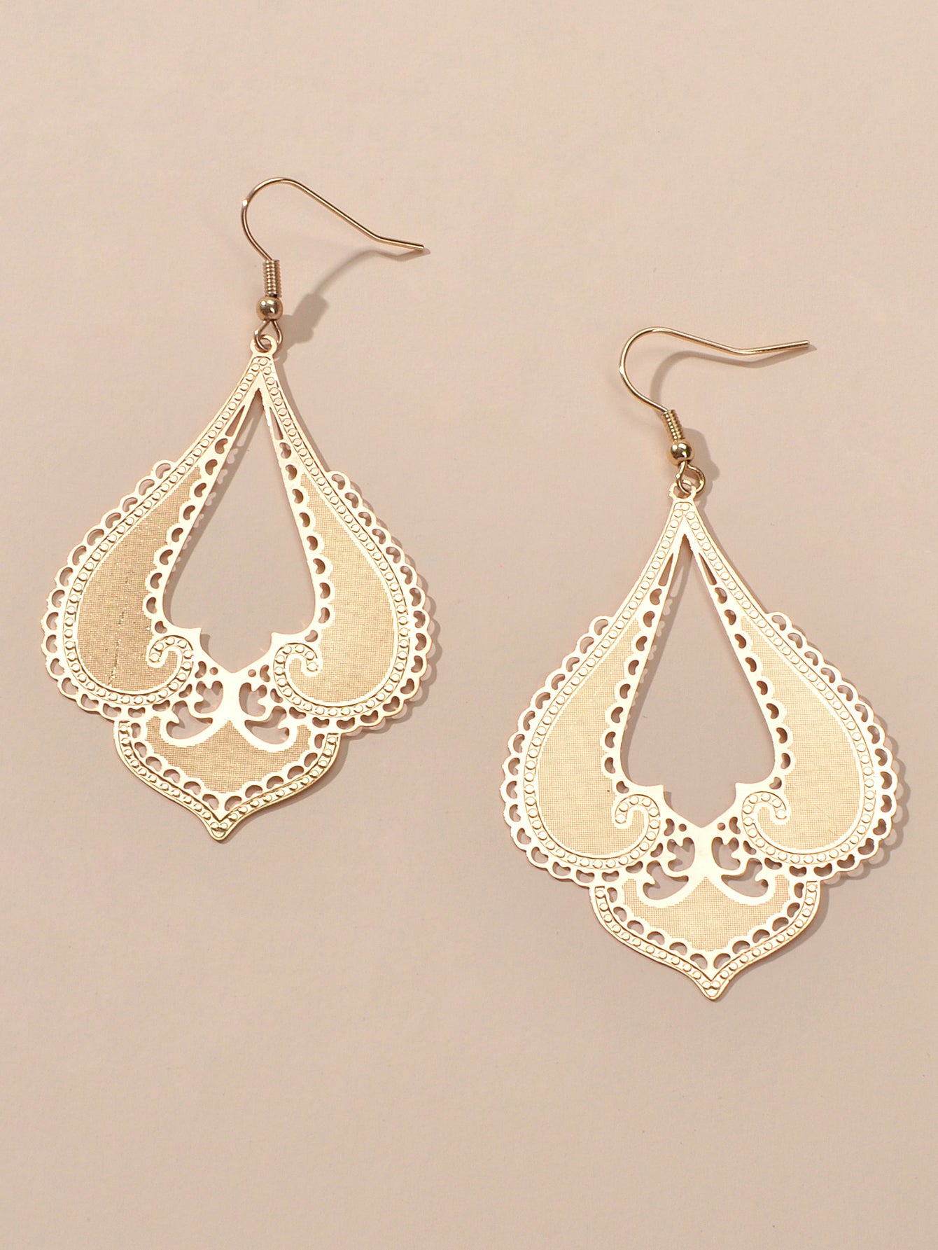 Retro Jewelry Gold Geometric Drop Chandelier Earring Wholesale Price Accessories