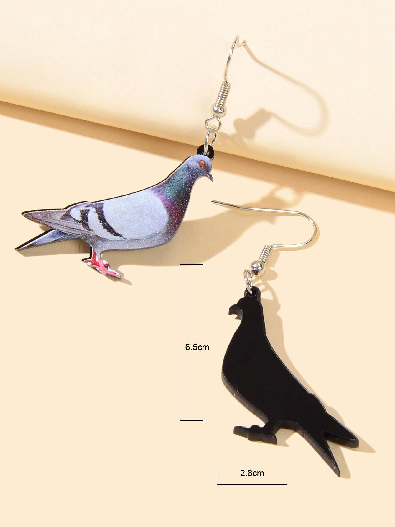 Funny Cute Bird Pigeon Chunky Dangle Earrings Female Jewellery Party Decoration