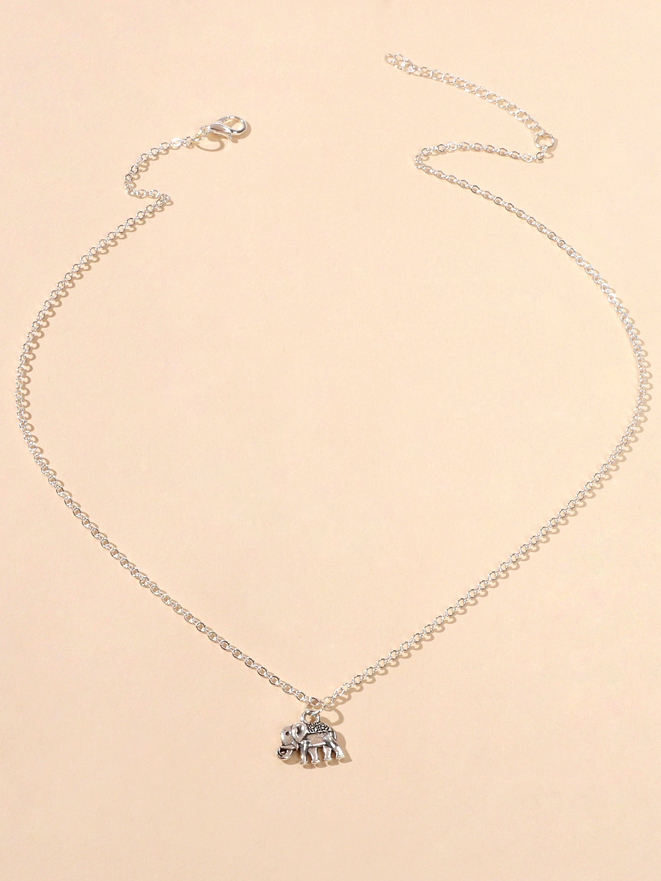 Ethnic Tribal Jewellery Antique Silver Chain Boho Chic Elephant Pendant Necklace