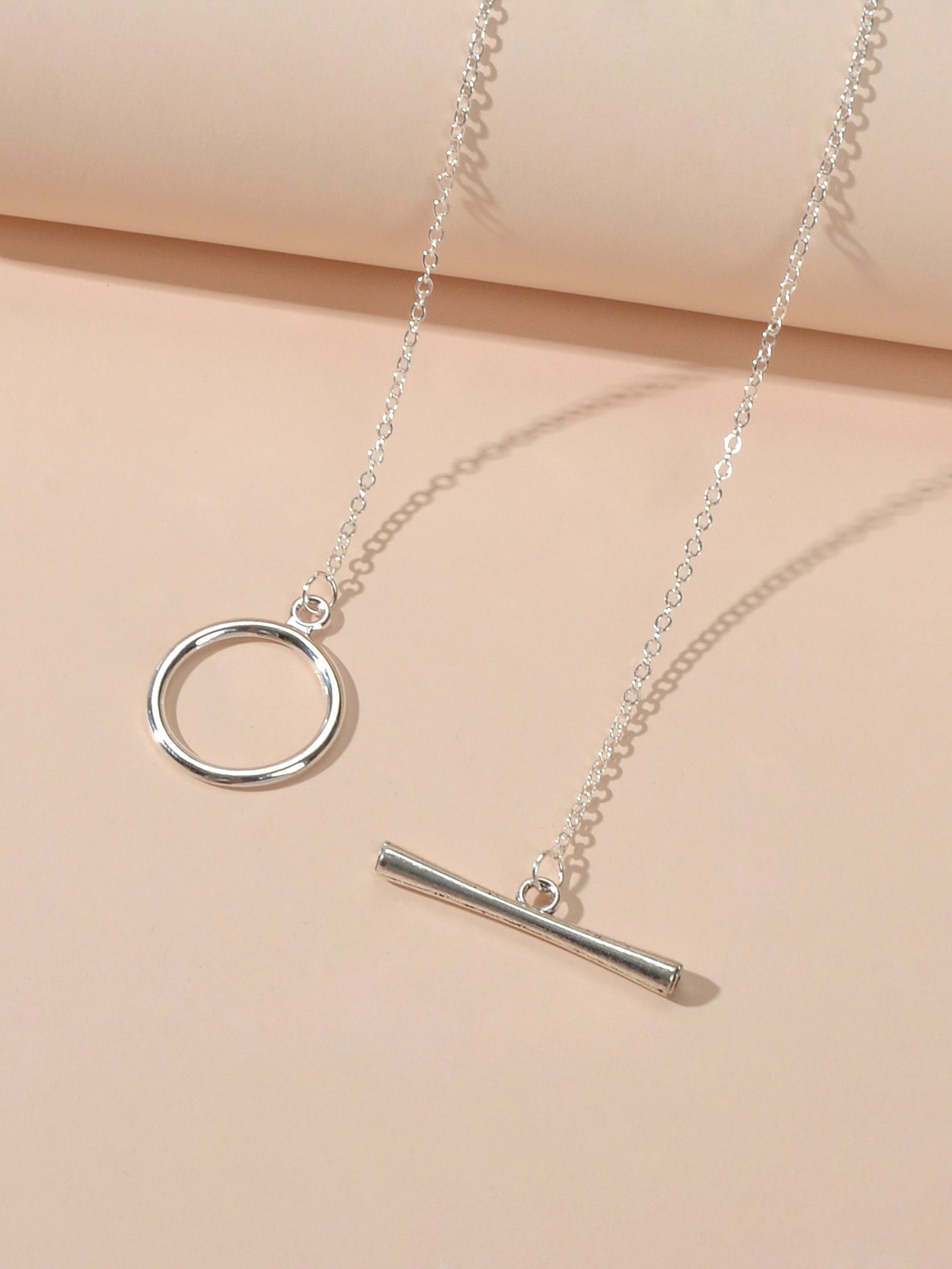 Minimalist Gold Silver Chain Bar Circle 90s Choker Necklace Collar Accessories