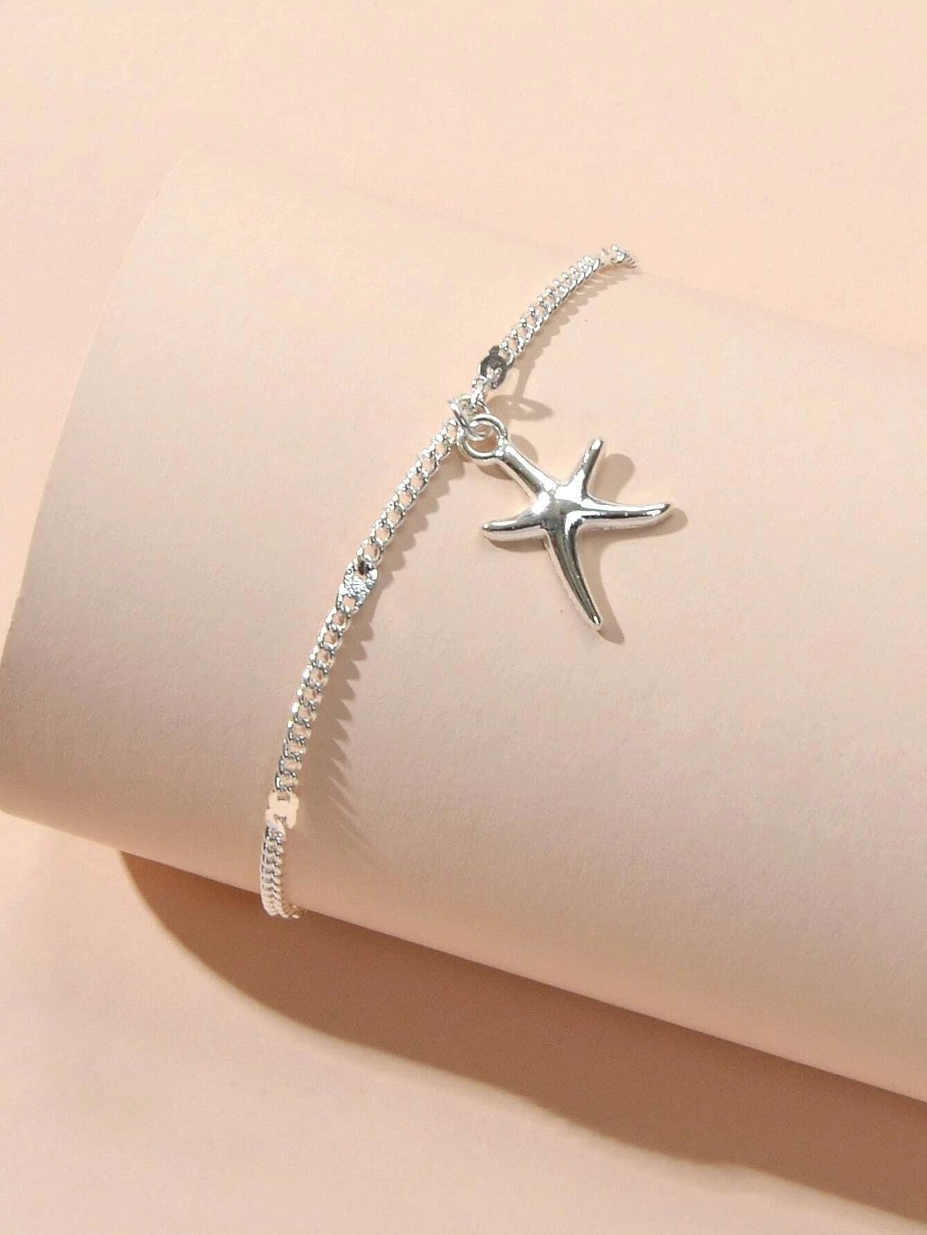 2pcs Fashion Foot Beach Jewellery Silver Chain Tassel Starfish Charm Anklet Gift