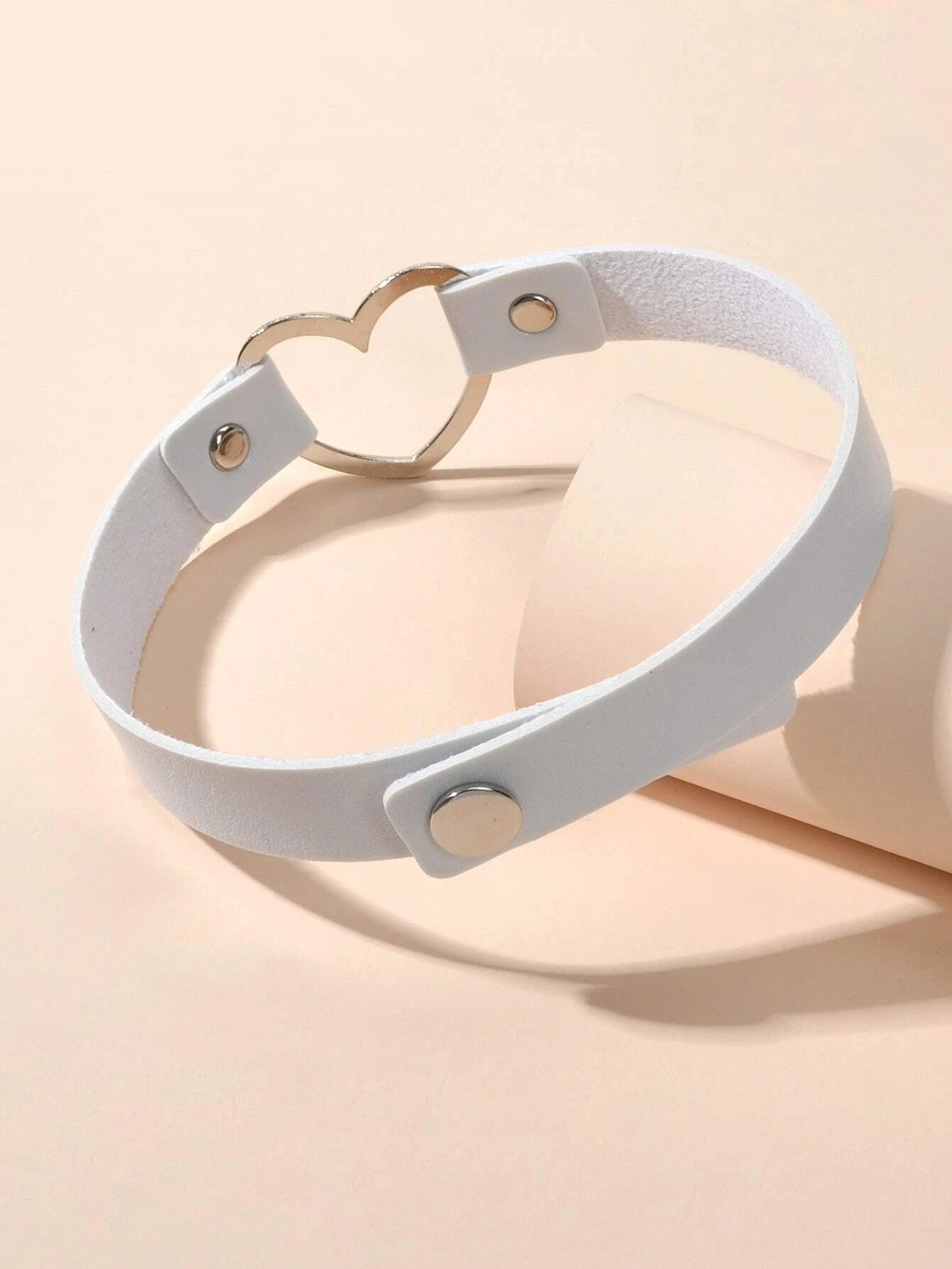 Punk Gothic Leather Love Heart Choker Collar Buckle Necklace Teens Stunning Gift