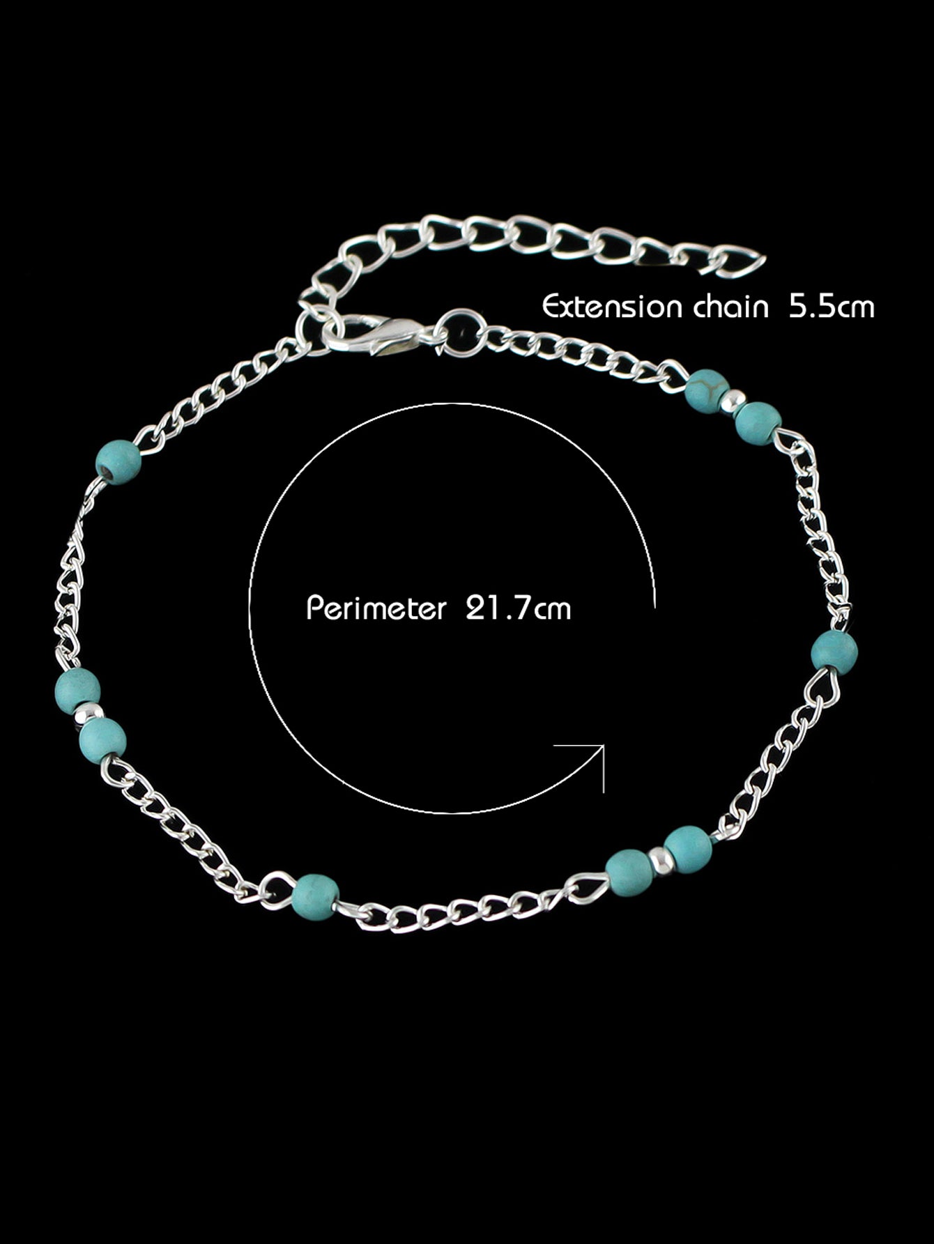 1 pc Barefoot Sandals Ankle Boho Chic Chain Turquoise Anklet Bracelets Jewellery