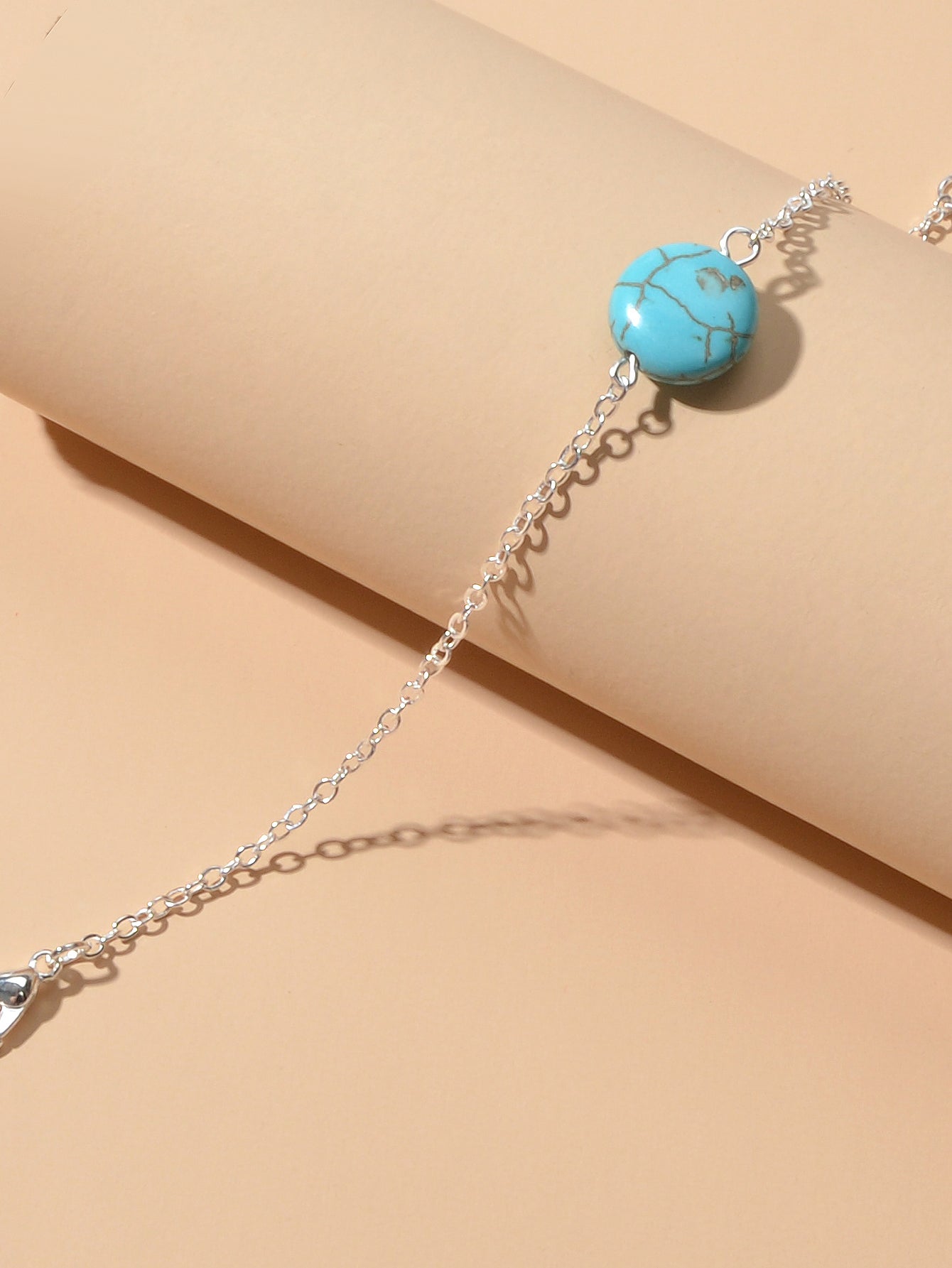 Indian Ethnic Jewelry Gold Silver Chain Turquoise Bracelet Bohemian Accessories