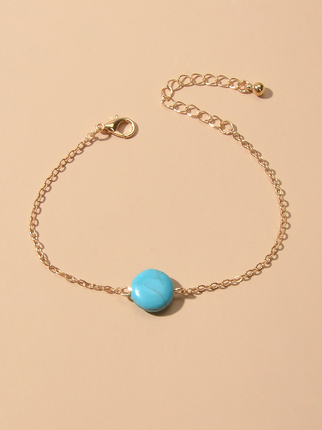 Indian Ethnic Jewelry Gold Silver Chain Turquoise Bracelet Bohemian Accessories
