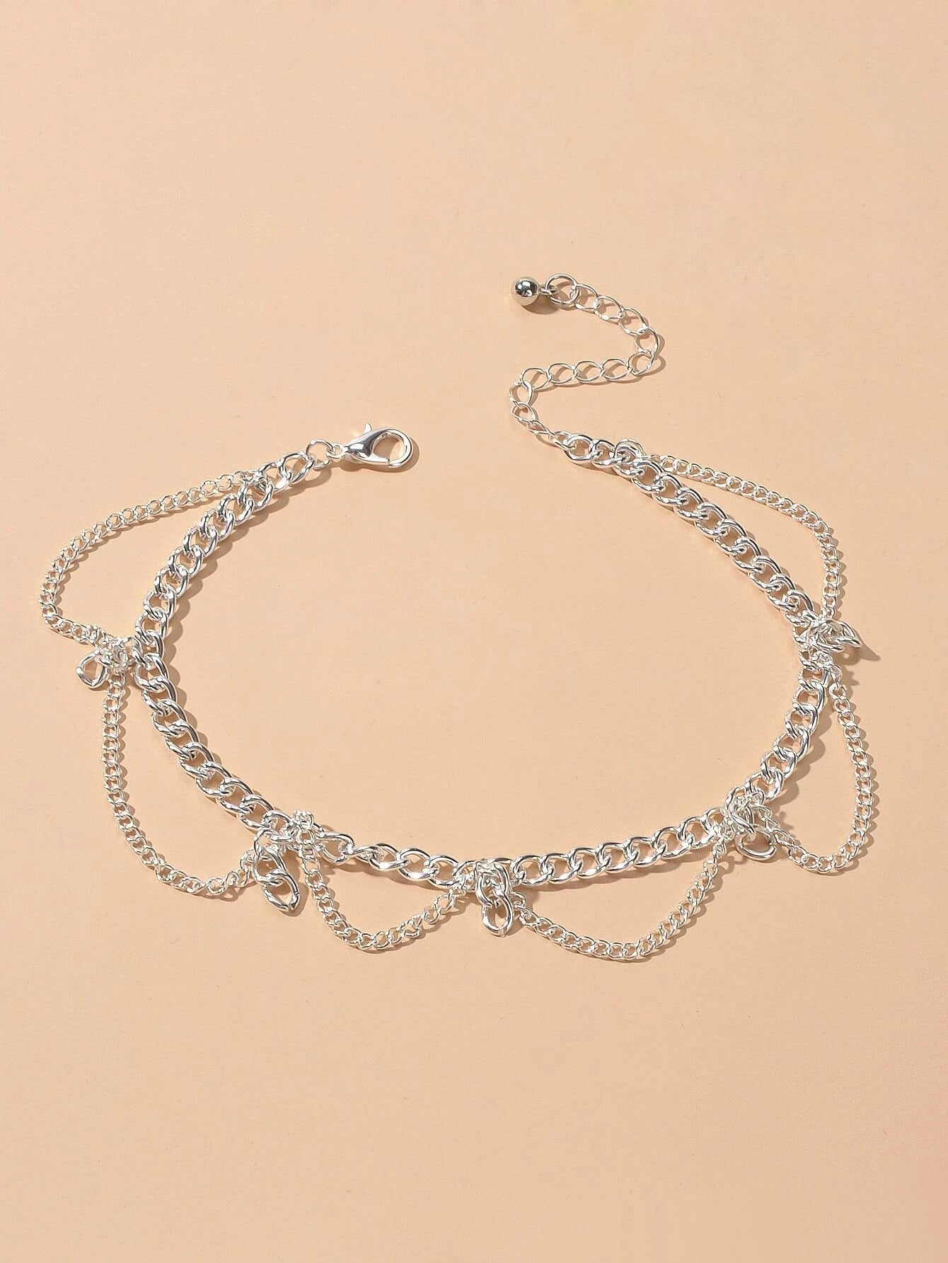 2pcs Fashion Foot Beach Jewellery Silver Chain Tassel Starfish Charm Anklet Gift