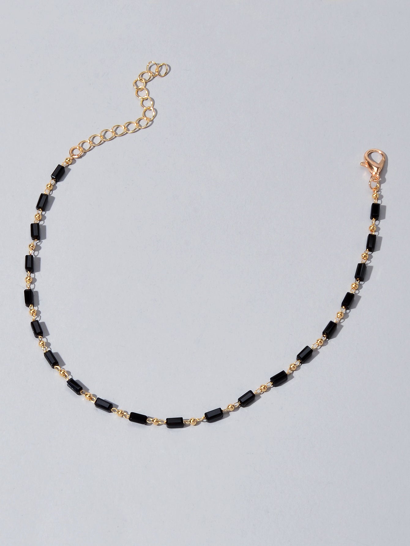 1 pc Foot Beach Jewellery Gold Chain Handmade Black Beads Anklet Bracelet Gift