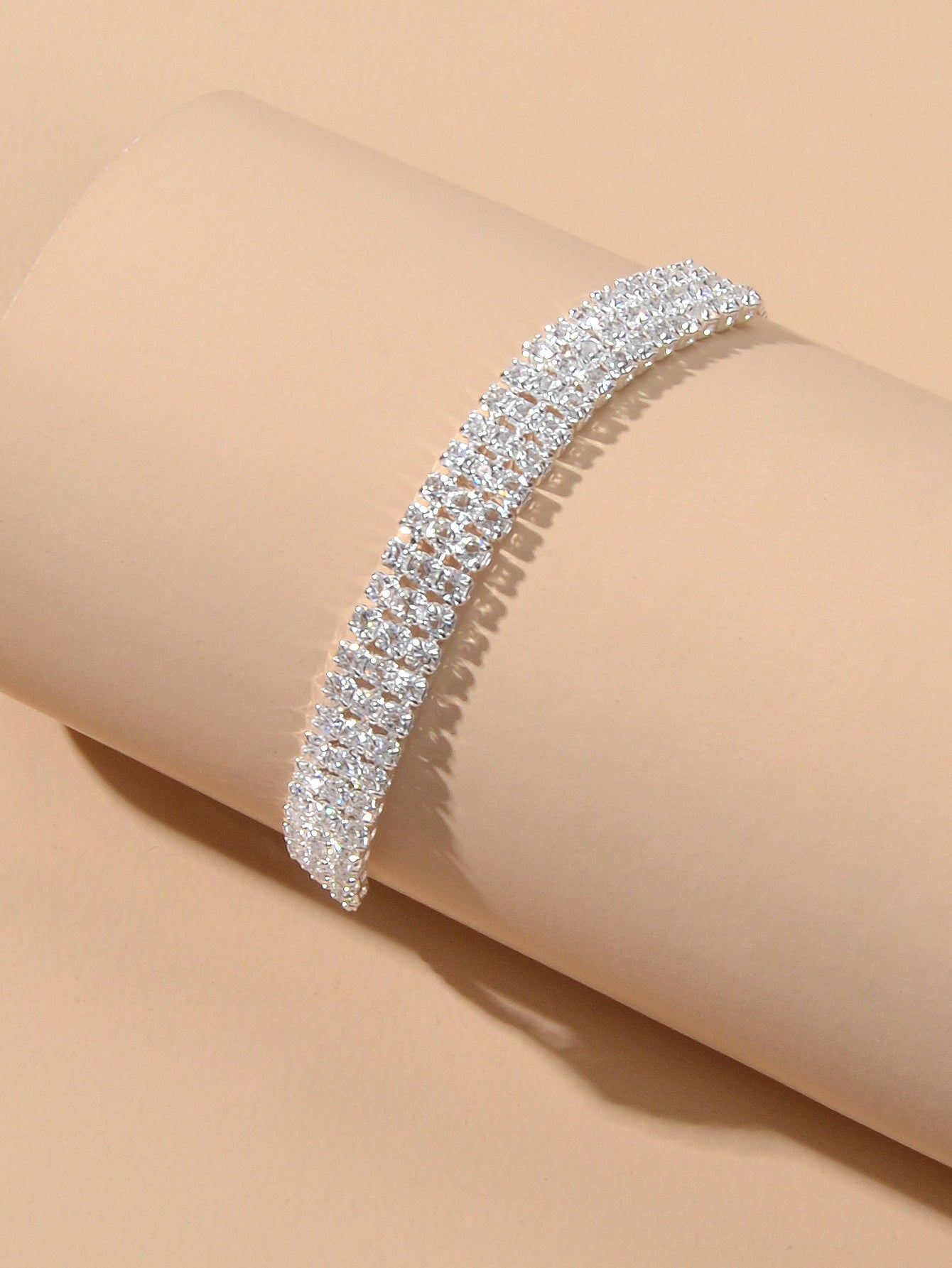 Classic Brilliant Rhinestone Adjustable Slider Tennis Bracelet Party Jewellery