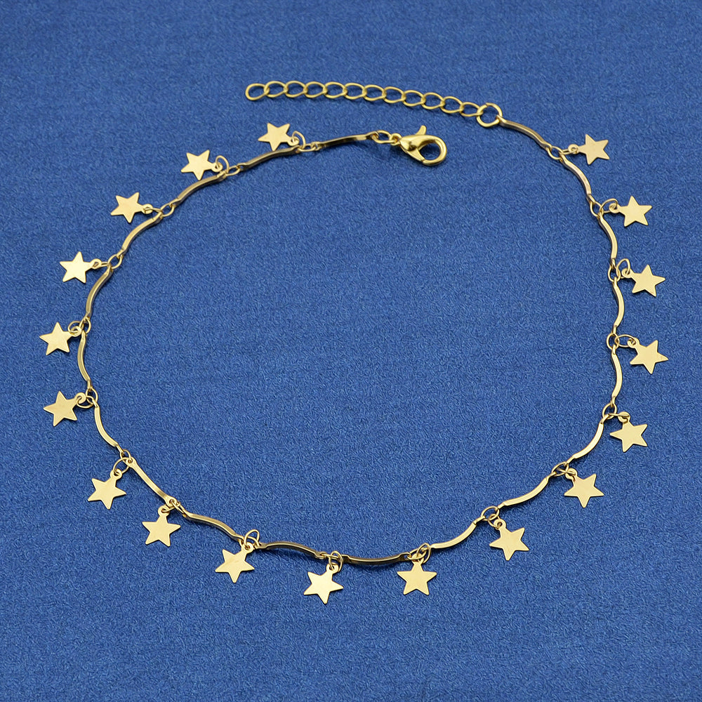 Gold Chain Star Charms Necklace Pendant Choker Wholesale Price Accessories Gift