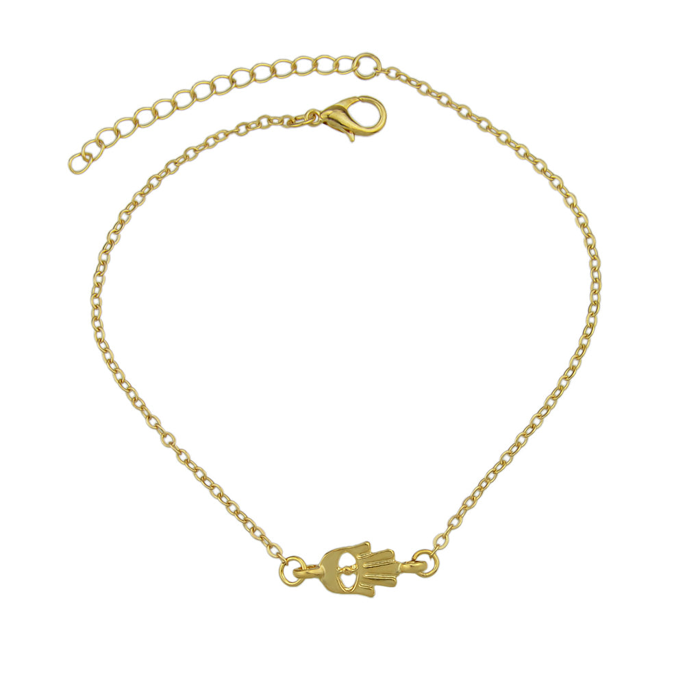 Gold Silver Chain Hand Charm Anklet Bracelet Party Summer Beach Foot Jewellery