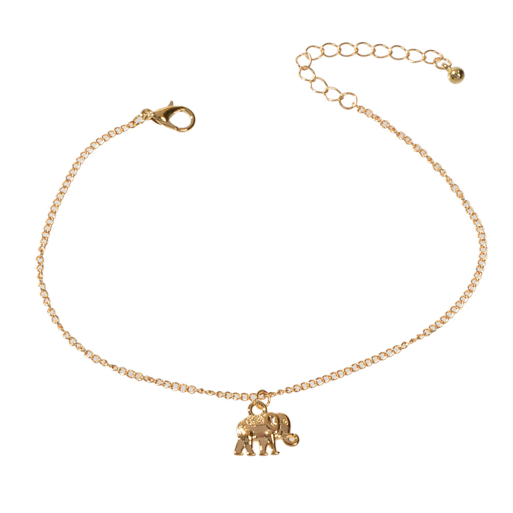 1pc Foot Beach Jewellery Gold Silver Chain Elephant Charm Anklet Bracelet Gift