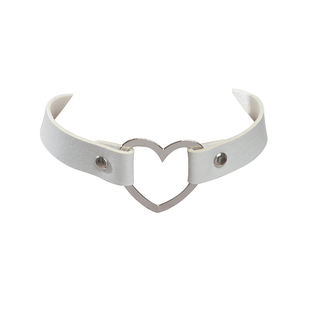 Punk Gothic Leather Love Heart Choker Collar Buckle Necklace Teens Stunning Gift