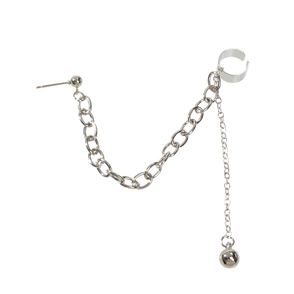 1 pc Punk Women Jewellery Silver Chain Stud Earrings Ear Cuff Wholesale Price