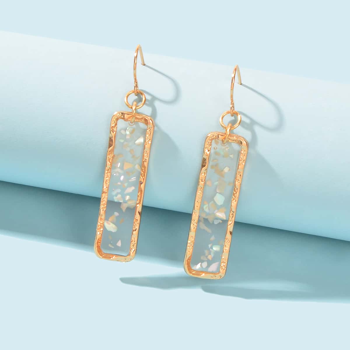 Feelontop Transparent Geometric Square Drop Dangle Earrings Stunning Jewellery