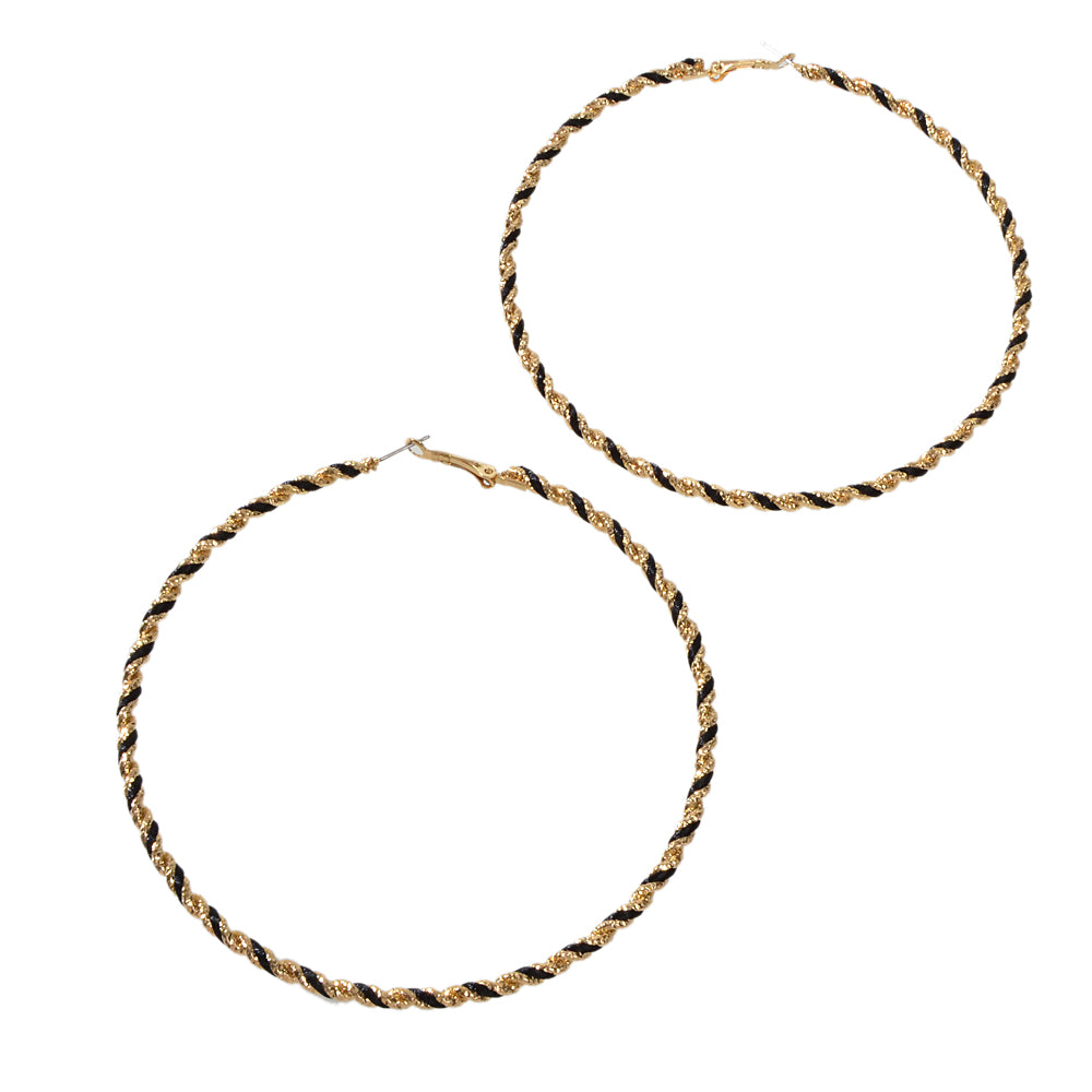 Bohemian Jewellery Handmade Twisted Big Chunky Hoop Earrings Ethnic Accessories
