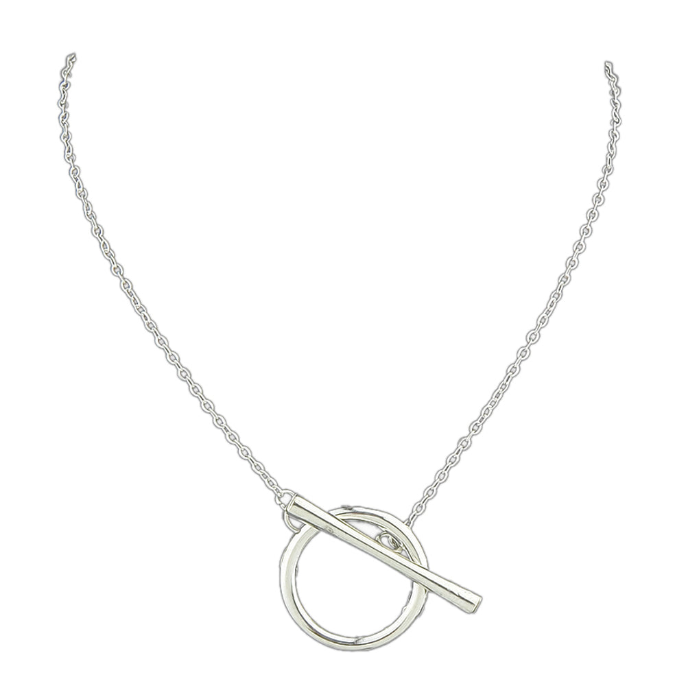 Minimalist Gold Silver Chain Bar Circle 90s Choker Necklace Collar Accessories
